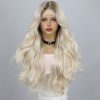 Dark Golden Long Curly Sex Doll Wig