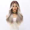 Gradient Gray Wavy Curly Sex Doll Wig